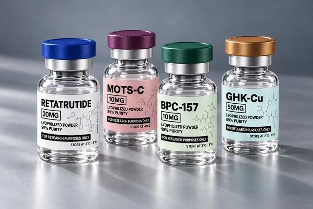 Retatrutide, MOTS-c, BPC-157 and GHK-Cu from AUS Supplies